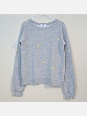 Wildfox Kids Grey Star Sweatshirt, Size 5 ~ VGUC